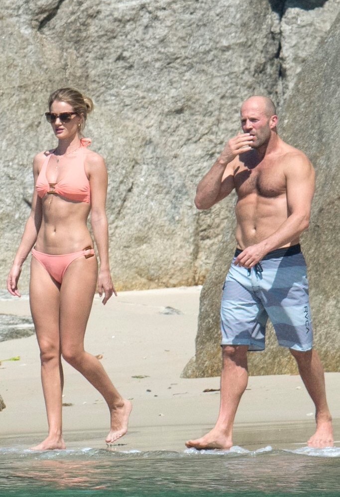 Rosie Huntington Whiteley And Jason Statham Heat Up The Beach